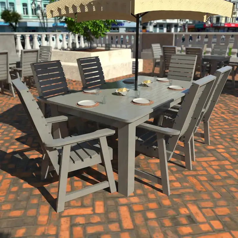 Conjunto de refeições exterior HIGHWOOD PROFESSIONAL de 7 peças, 42x72