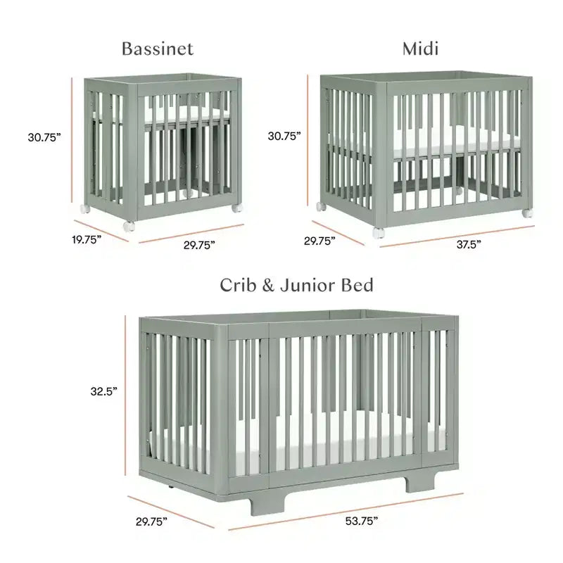 Berço convertível Babyletto Yuzu 8 em 1 com kits de conversão para todas as fases