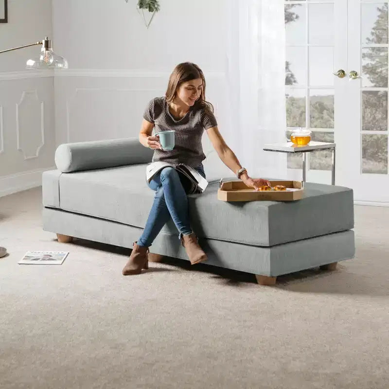 Letto da giorno / divano letto pieghevole matrimoniale - Microvelvet