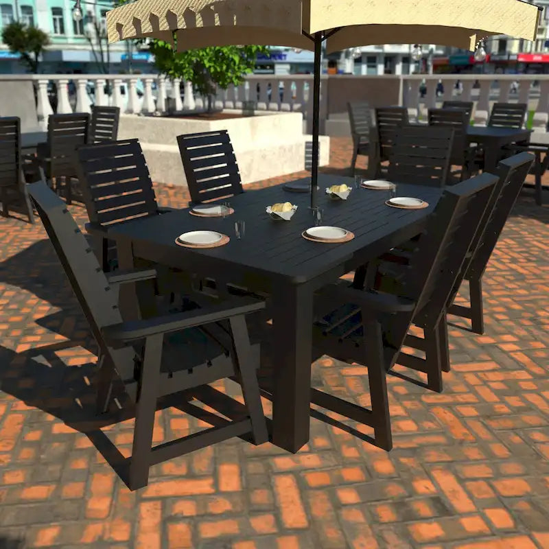 Conjunto de refeições exterior HIGHWOOD PROFESSIONAL de 7 peças, 42x72