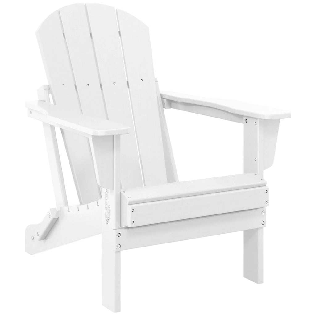 Polytrends Laguna Fade Resistant All Weather Outdoor Patio Folding Adirondack Chair