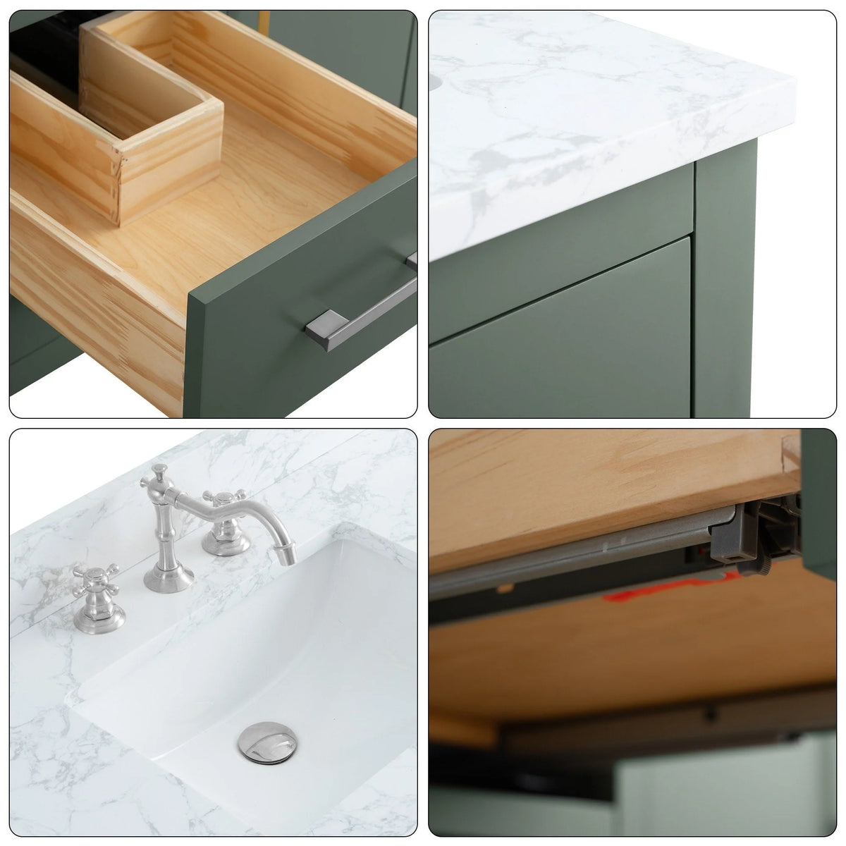 Mobile bagno Vanity Art 72 con doppio lavabo e piano in marmo composito