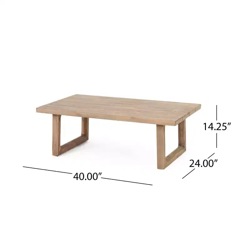 Set di mobili da giardino in legno di acacia, set da esterno con tavolino da caffè e morbidi cuscini per cortile, portico e balcone, beige - Merax