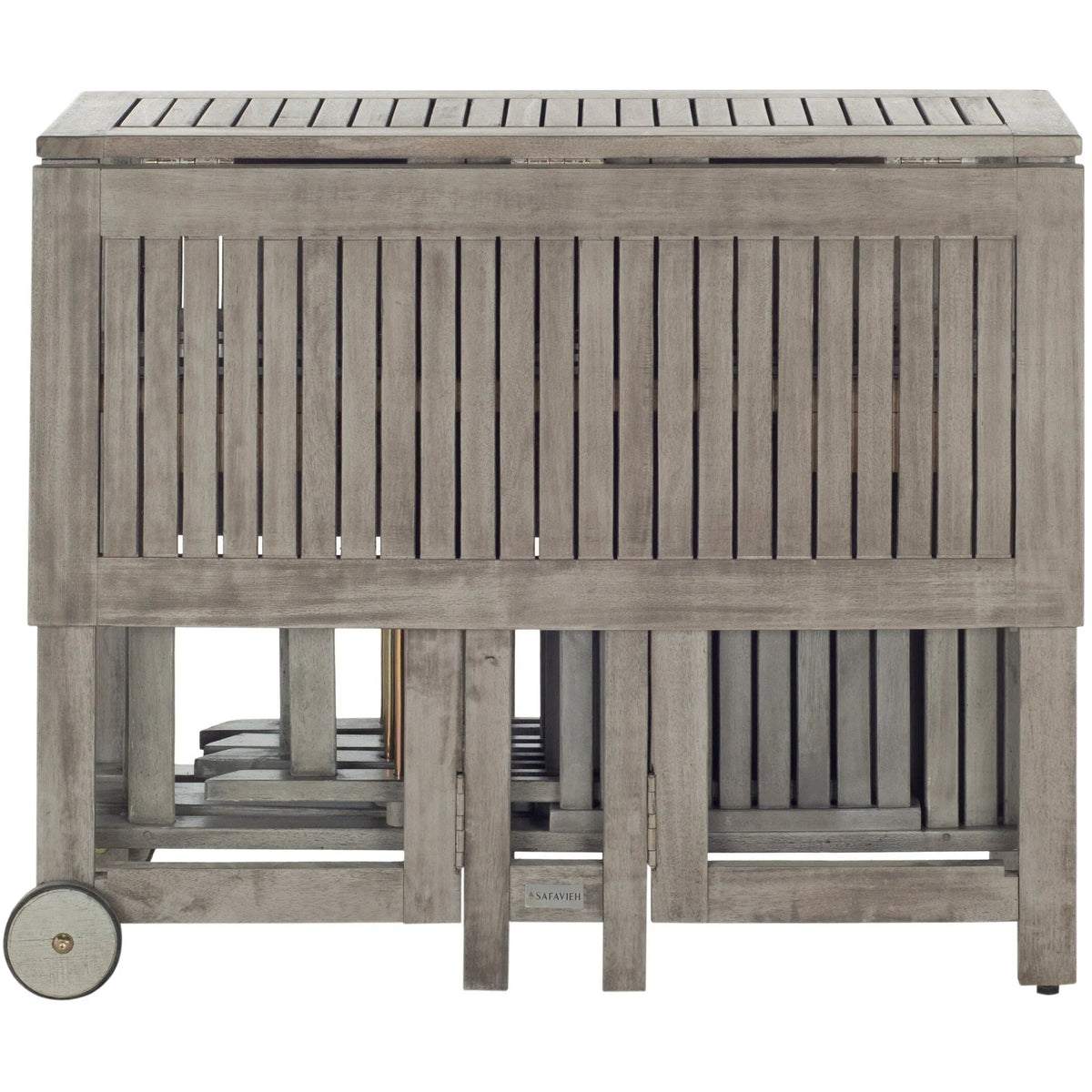 Conjunto de mesa de jantar exterior SAFAVIEH Brandy com 5 peças - 43Wx35Dx29H