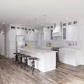 Armário de cozinha de parede cego HOMLUX Shaker branco, fácil de montar em sistema DIY