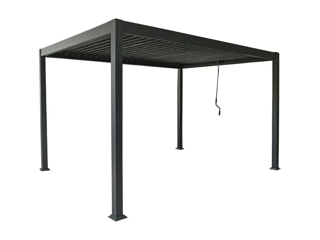 Pérgula bioclimática autoportante - cinzento-antracite
