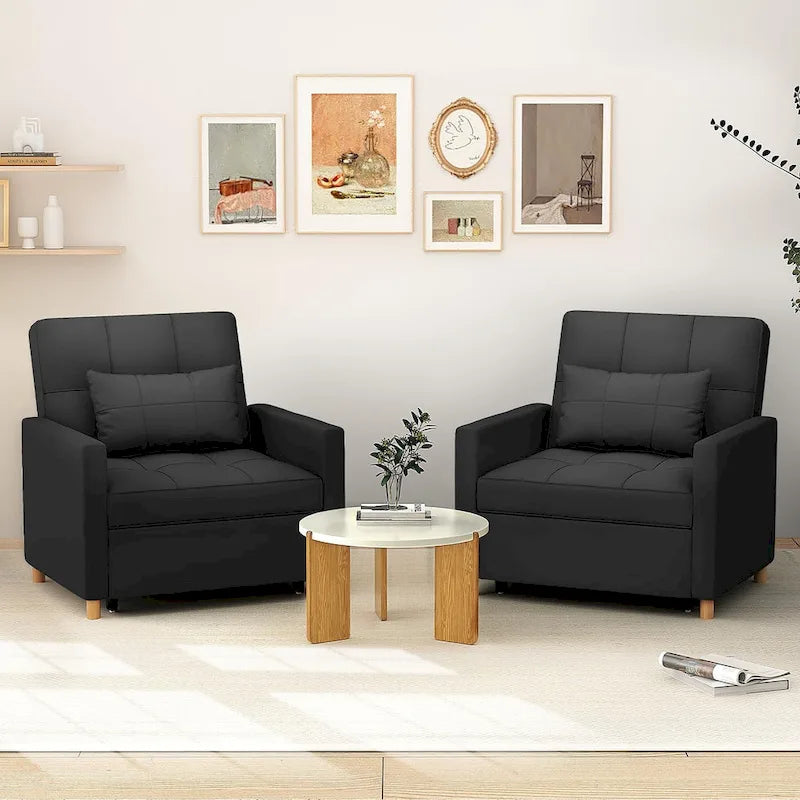 AECOJOY 3-in-1 slaapbankstoel met kussen en verstelbare rugleuning