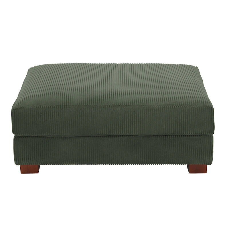 Pouf moderno oversize in tessuto a coste