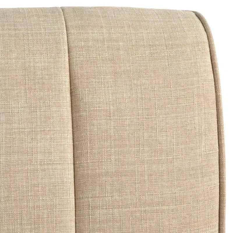 Conjunto de jantar banquette Kerrington de 4 peças Lifestorey, com encosto canelado, nogueira/creme: tecido com aspeto de linho, mesa com pé central