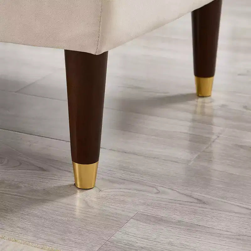 Moderner Samt-Chaiselongue-Sessel, gepolsterter Relaxsessel mit geschwungener Armlehne, Schlafsofa für Schlafzimmer, Büro oder Wohnzimmer