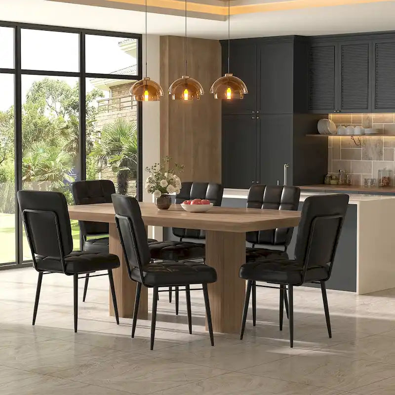 Chaises de salle à manger modernes, lot de 2/4/6/8, chaises de cuisine rembourrées avec coussin épais pour salle à manger