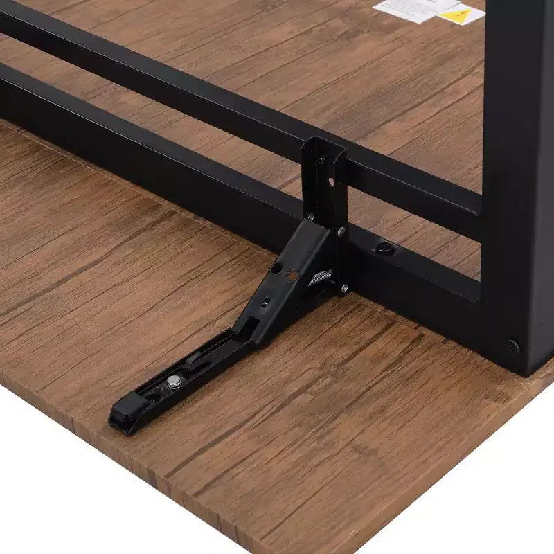 Conjunto de mesa de jantar Whisen Farmhouse de 5 peças, com altura de bancada, tampo rebatível e cadeiras de jantar