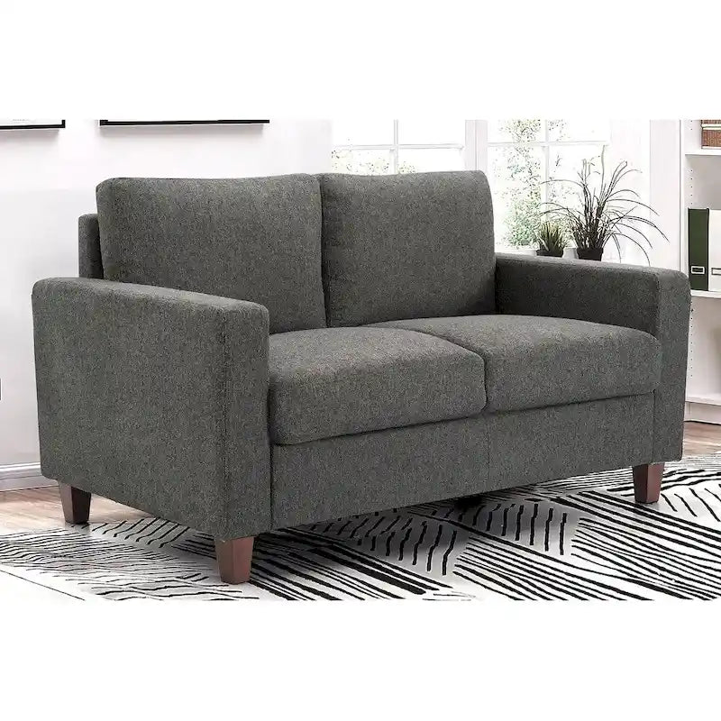 Miles modernes Zweisitzer-Sofa im Mid-Century-Stil mit wendbaren Rückenkissen, groß