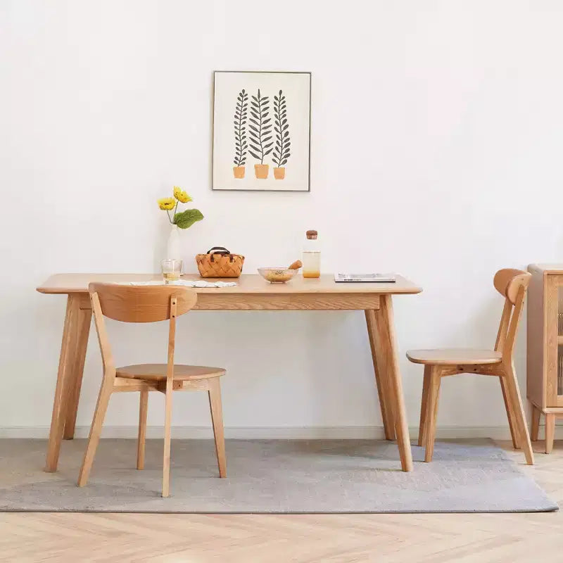 MAYEERTY Set aus 4 Esszimmerstühlen aus Massivholz, natürliche Holzstühle für Küche, Esszimmer oder Wohnzimmer