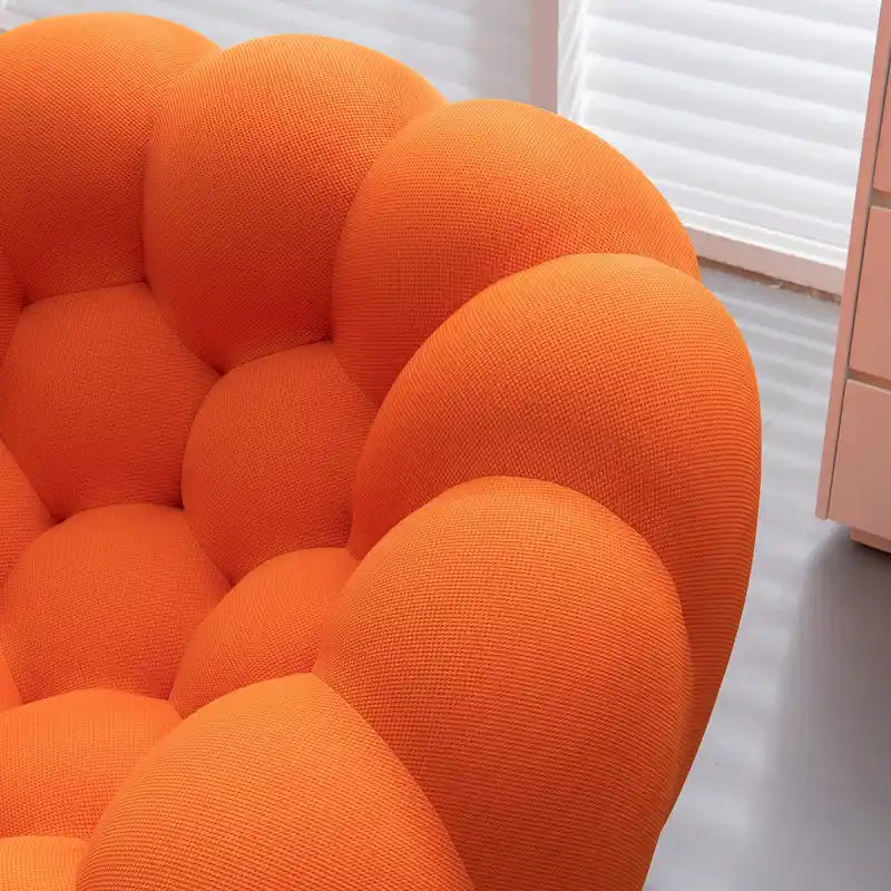 Sofá relax curvo Bubble de 2 lugares, em forma de favo de mel, com tecido têxtil 3D, para sala de estar, salão ou apartamento
