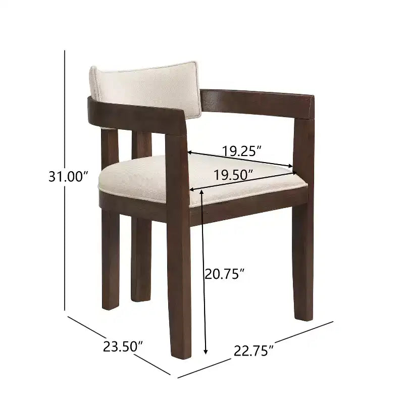 Conjunto de mesa de jantar redonda moderna de 5 peças Christopher Knight Home Shankar com cadeiras estofadas de madeira de seringueira