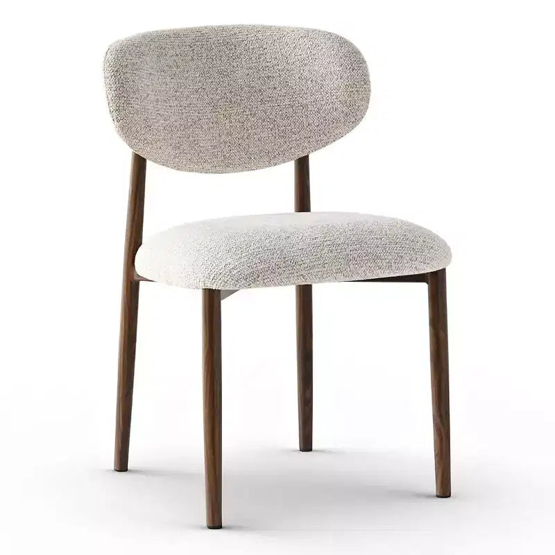 Ensemble de 4 chaises de salle à manger modernes rembourrées avec dossier incurvé, chaises d’appoint sans accoudoirs à structure en fer pour salle à manger et cuisine-Panipeachy