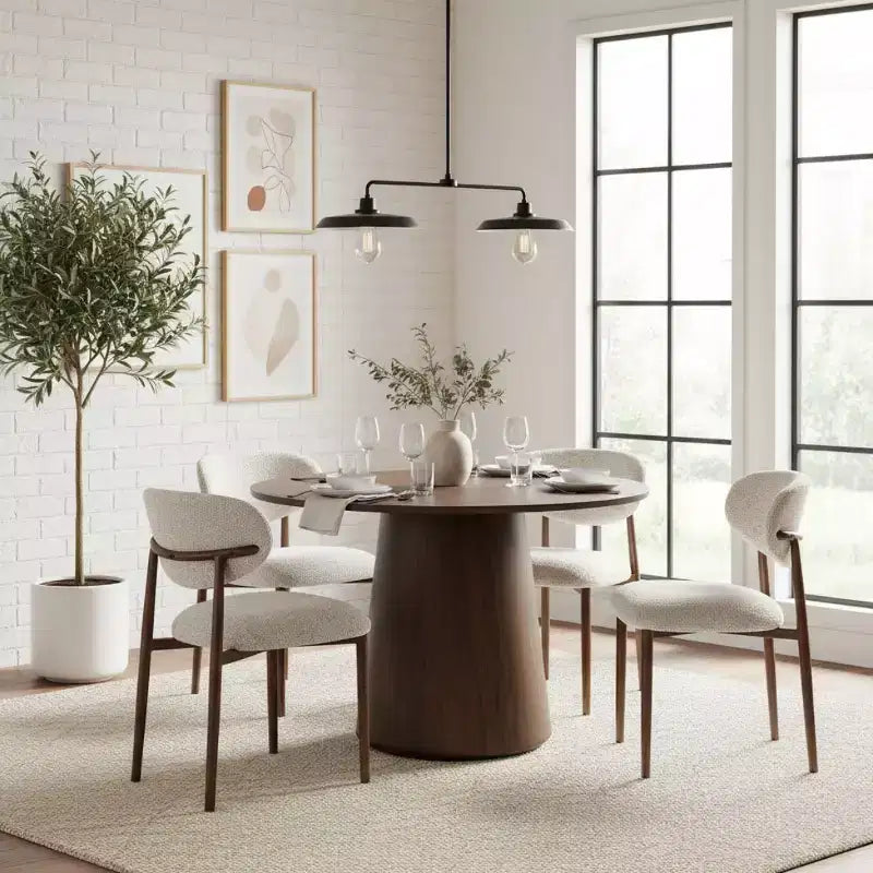 Ensemble de 4 chaises de salle à manger modernes rembourrées avec dossier incurvé, chaises d’appoint sans accoudoirs à structure en fer pour salle à manger et cuisine-Panipeachy