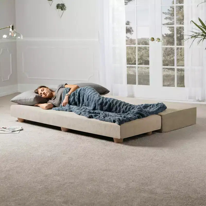 Letto da giorno / divano letto pieghevole matrimoniale - Microvelvet