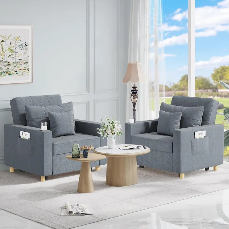 Poltrona-cama ajustável, convertível em 3 funções, várias cores, para 1 pessoa
