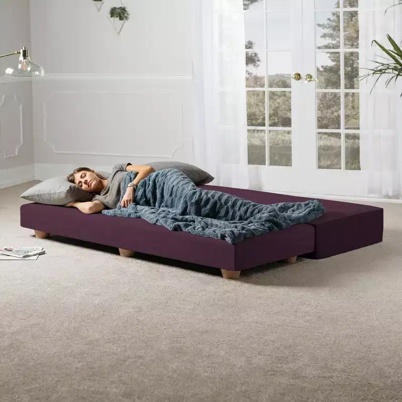 Letto da giorno / divano letto pieghevole matrimoniale - Microvelvet
