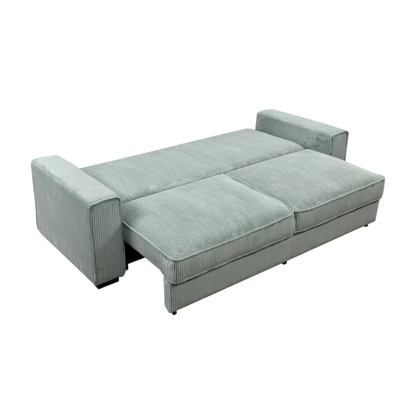 Sofá-cama grande Roomfitters com arrumação, sofá moderno de 3 lugares, sofá com encosto estofado para espaços pequenos
