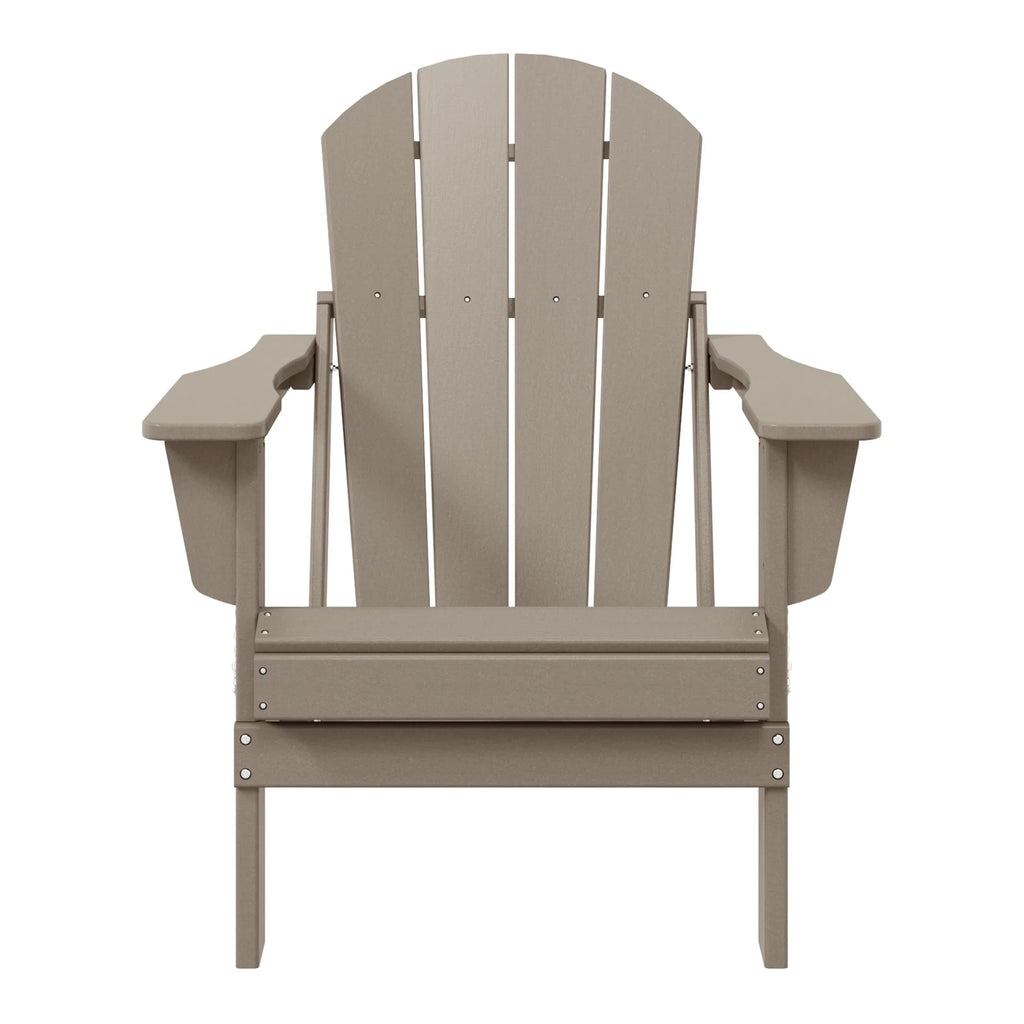 Polytrends Laguna Fade Resistant All Weather Outdoor Patio Folding Adirondack Chair