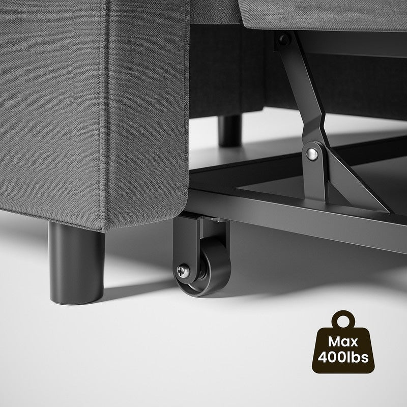 Sofá-cama ajustável 3 em 1, sofá-cadeira extraível, cama dobrável convertível para a sala de estar