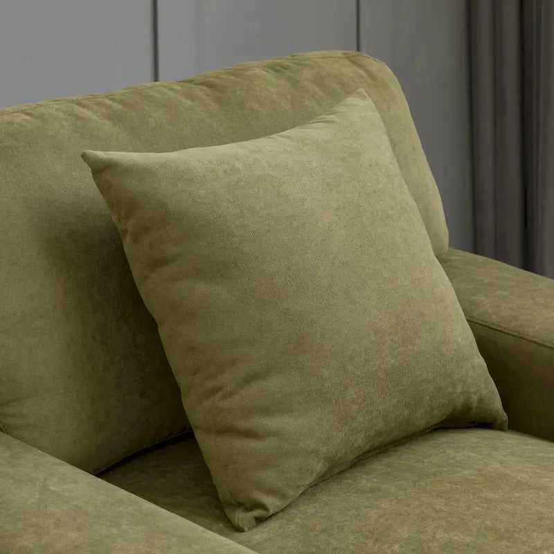 Sofá-cama moderno de meados do século, extragrande, com chaise longue e almofada