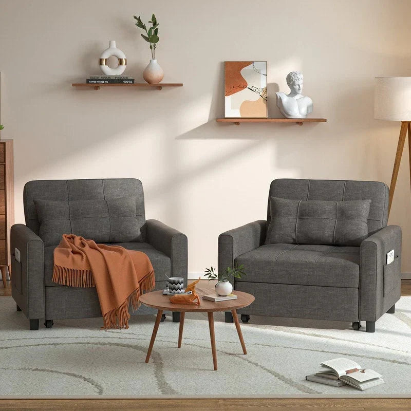 Sofá-cama ajustável 3 em 1, sofá-cadeira extraível, cama dobrável convertível para a sala de estar