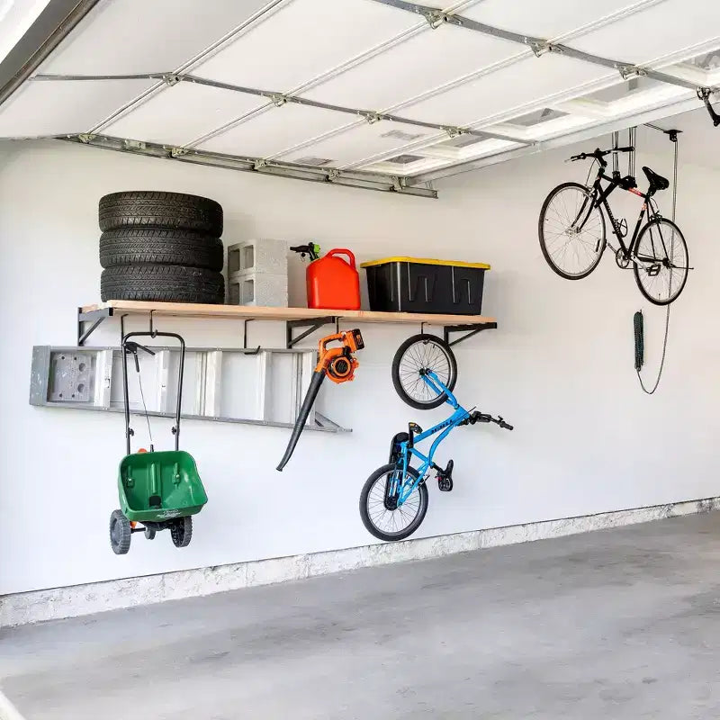 StoreYourBoard 2' x 8' doe-het-zelf-wandplankbeugels | extra stevige garagewandplank