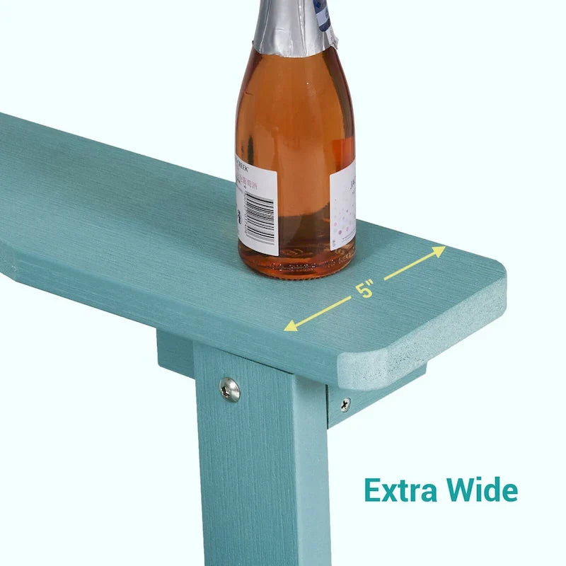 Conjunto de 4 cadeiras Adirondack de exterior em madeira resistente às intempéries Bonosuki