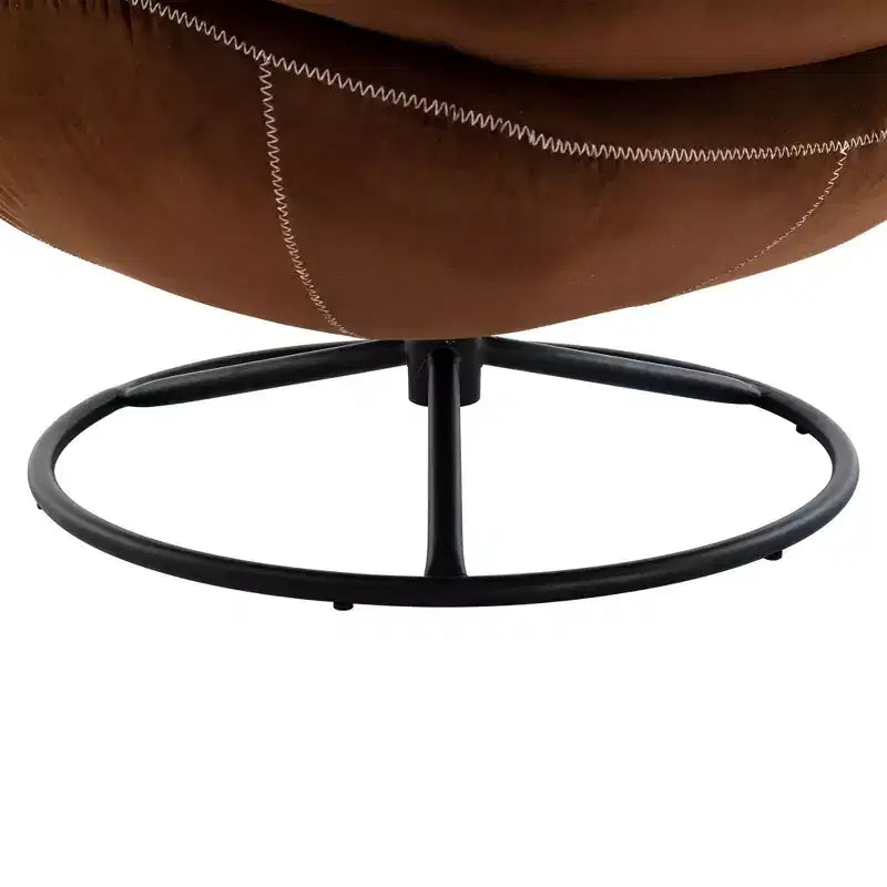 Aksamitny fotel dekoracyjny Okak z podnóżkiem, nowoczesny styl mid-century, bez podłokietników, miękki i wygodny fotel do oglądania telewizji i grania