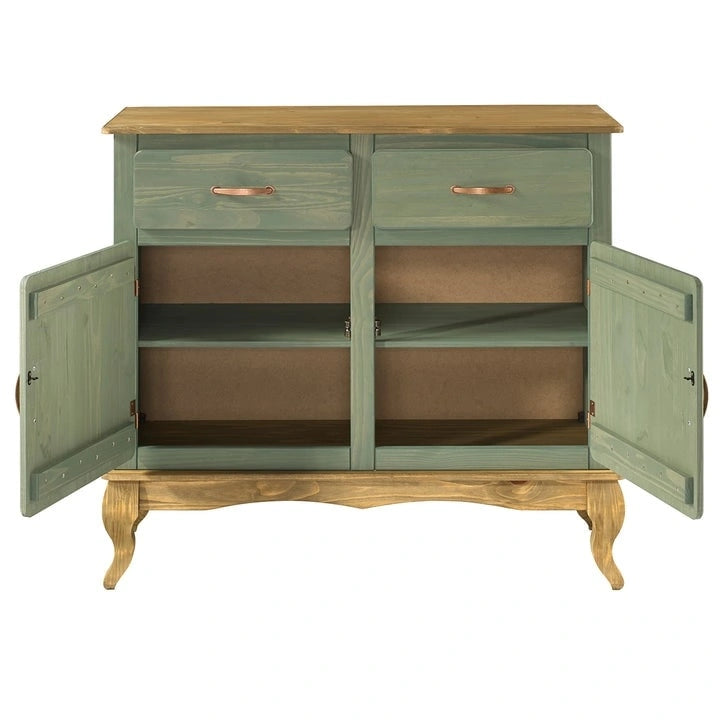 Credenza a buffet in legno verde
