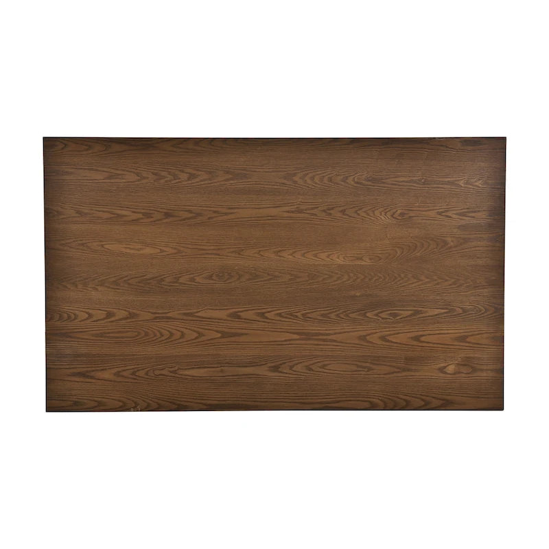 6-teiliges Esszimmer-Set aus Holz mit 4 Stühlen und Bank, Tisch mit Schublade