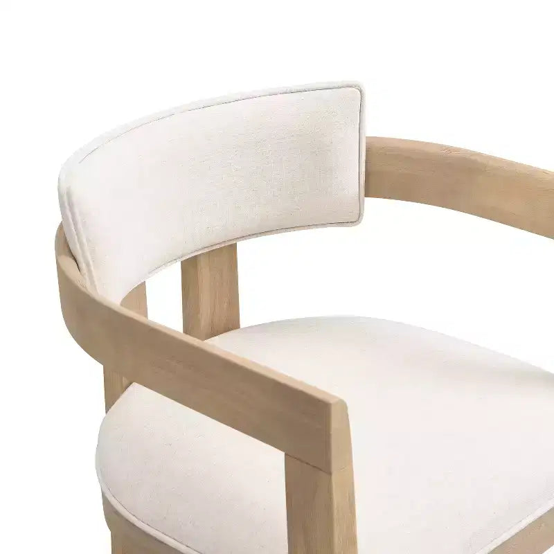 Conjunto de mesa de jantar redonda moderna de 5 peças Christopher Knight Home Shankar com cadeiras estofadas de madeira de seringueira