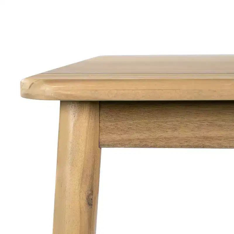 Conjunto de jantar rústico Irene da Christopher Knight Home com 9 peças, em madeira de acácia para exterior, cadeiras com encosto curvo e almofadas