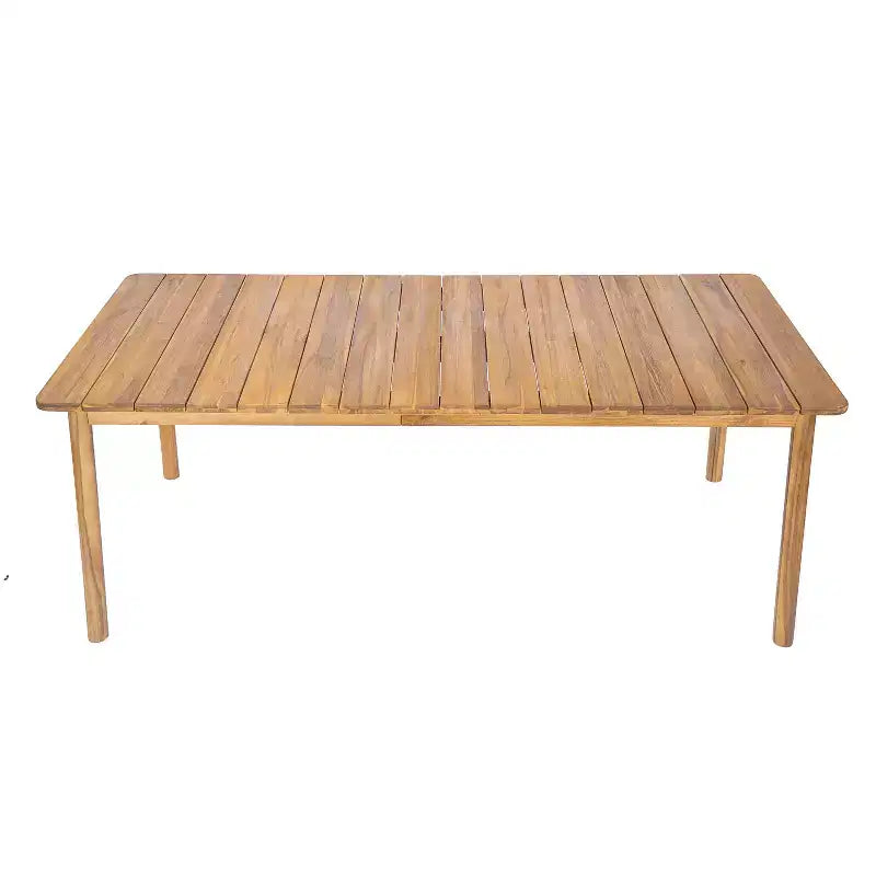 Conjunto de jantar rústico Irene da Christopher Knight Home com 9 peças, em madeira de acácia para exterior, cadeiras com encosto curvo e almofadas