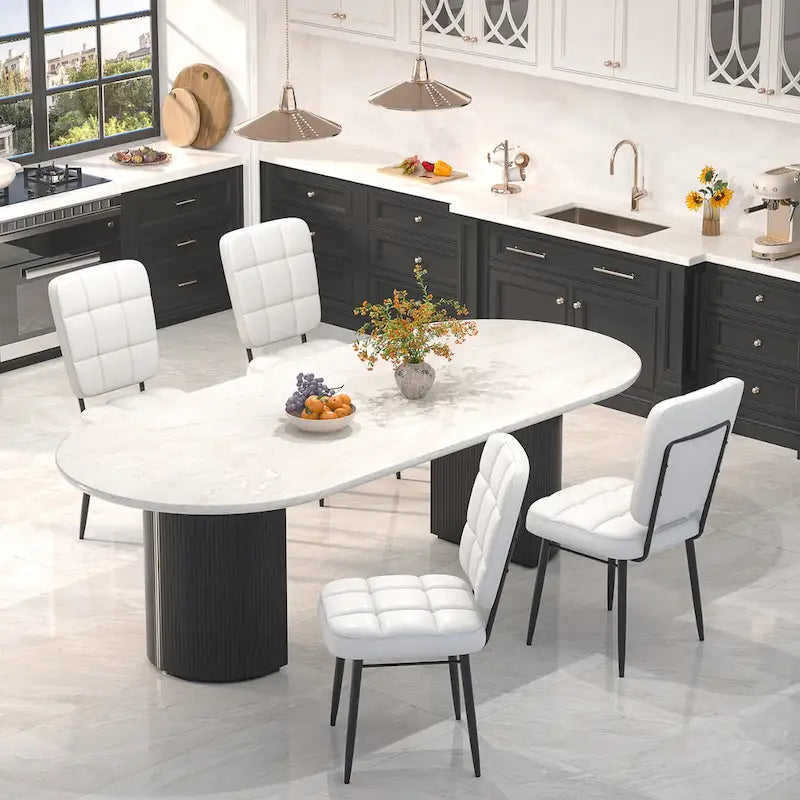 Chaises de salle à manger modernes, lot de 2/4/6/8, chaises de cuisine rembourrées avec coussin épais pour salle à manger