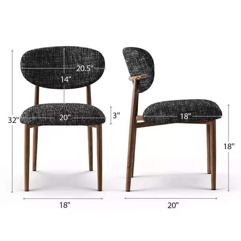 Ensemble de 4 chaises de salle à manger modernes rembourrées avec dossier incurvé, chaises d’appoint sans accoudoirs à structure en fer pour salle à manger et cuisine-Panipeachy