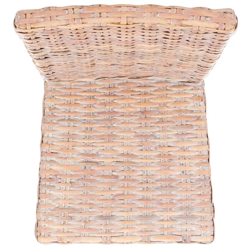 Set aus 2 Esszimmerstühlen aus natürlichem Flechtwerk, 19 B × 22 T × 41 H, Boho-Küstenstil