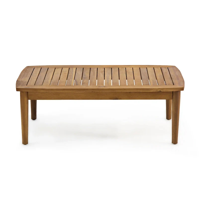 Conjunto de conversa para exterior Willowbrook em madeira de acácia, para 4 pessoas, da Christopher Knight Home