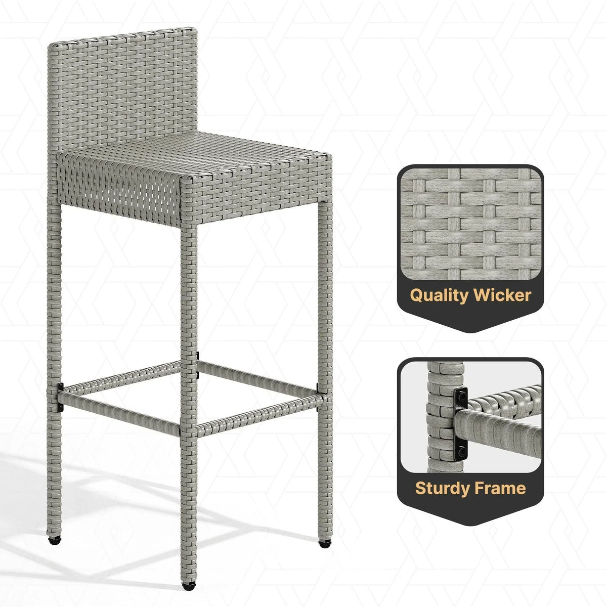 Moasis 5-teiliges Outdoor-Möbelset aus Rattan – 5-teilig