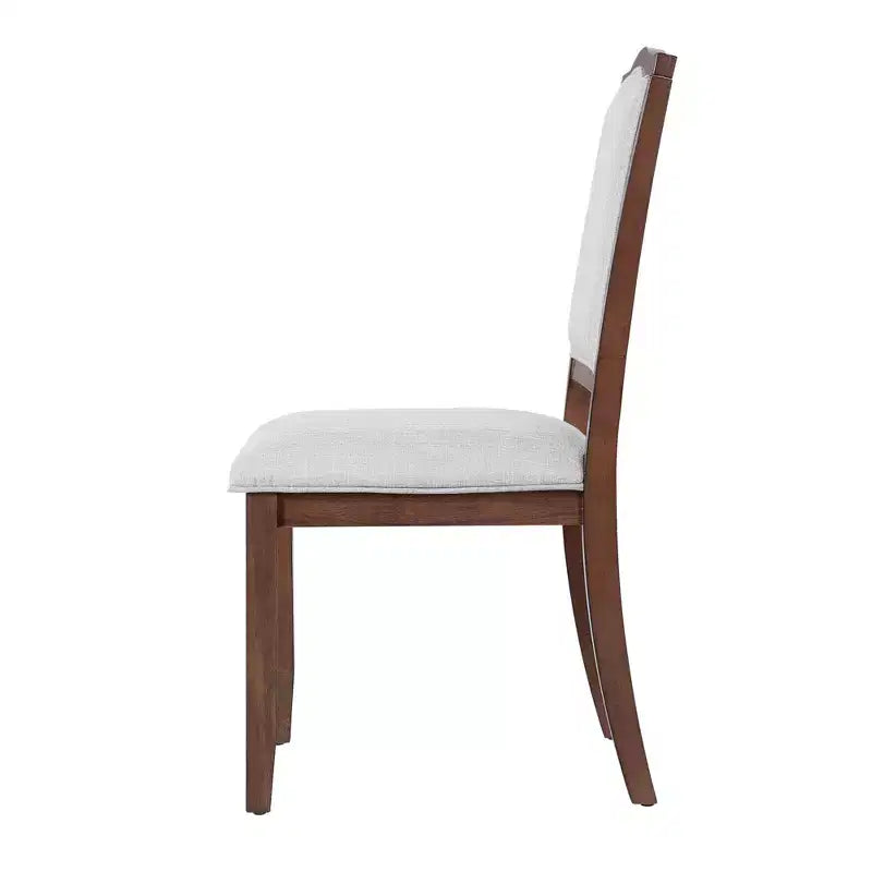 Ensemble de 4 chaises de salle à manger de style maison de campagne, à dossier haut et assise rembourrée
