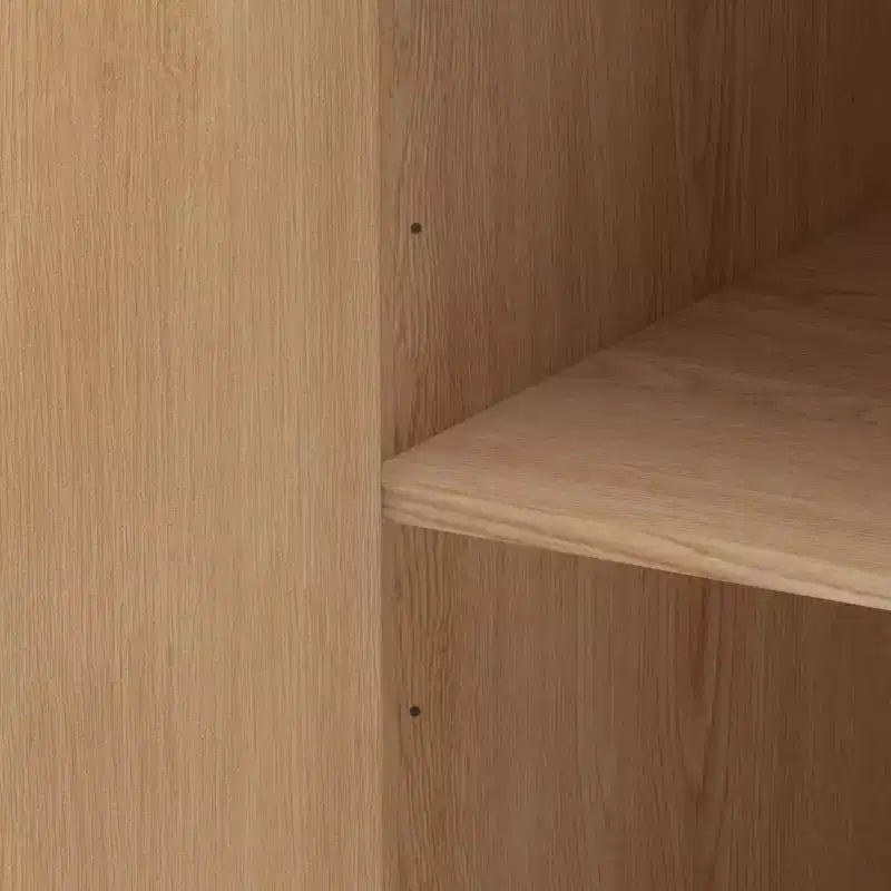 Armário roupeiro alto de 70.87, com 8 portas e grande capacidade, varão para roupa, prateleiras ajustáveis e portas decorativas em vime