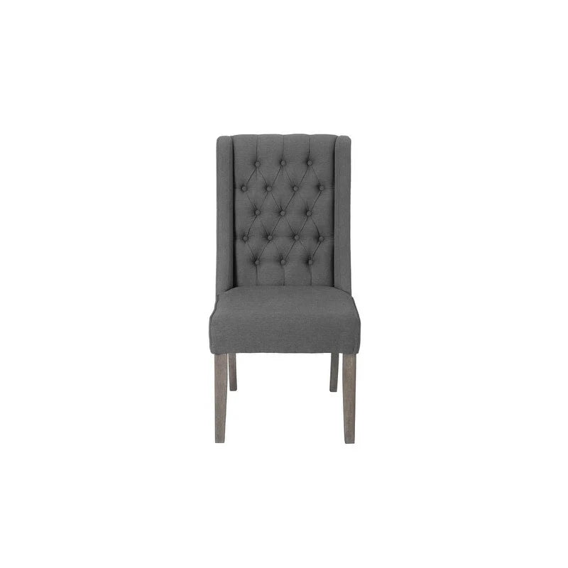 Set da pranzo rustico grigio allungabile Best Quality Furniture da 9 pezzi