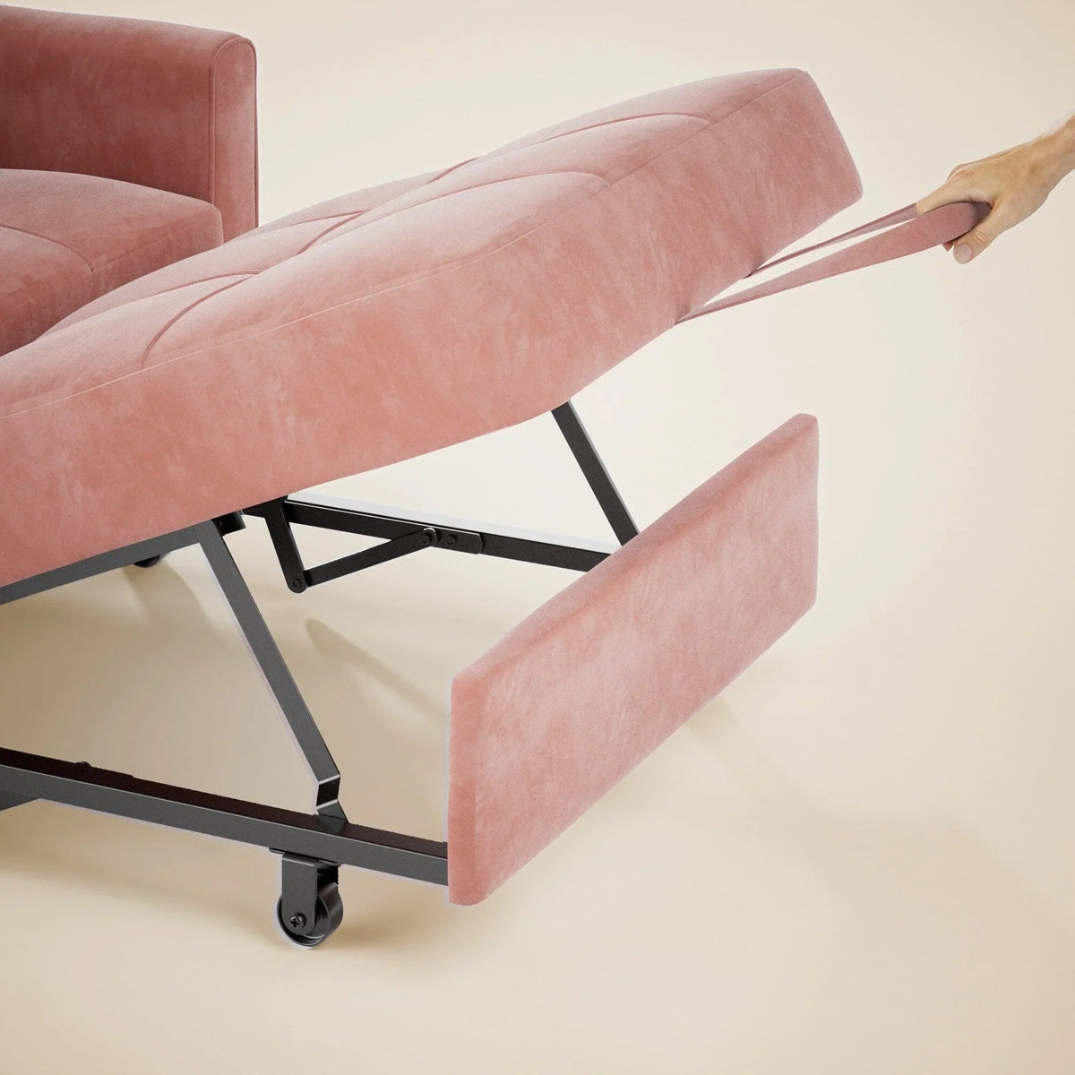 Sofá-cama ajustável 3 em 1, sofá-cadeira extraível, cama dobrável convertível para a sala de estar