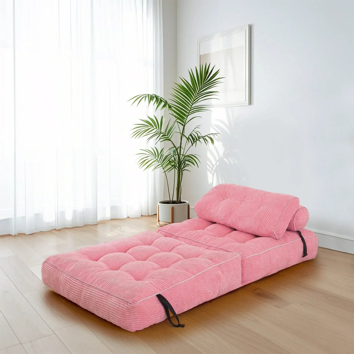 8 Cord-Sofa zum Zusammenklappen, Schlafsofa, Einzel