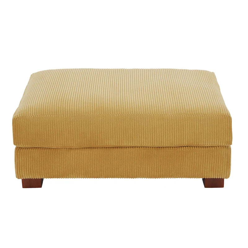 Pouf moderno oversize in tessuto a coste
