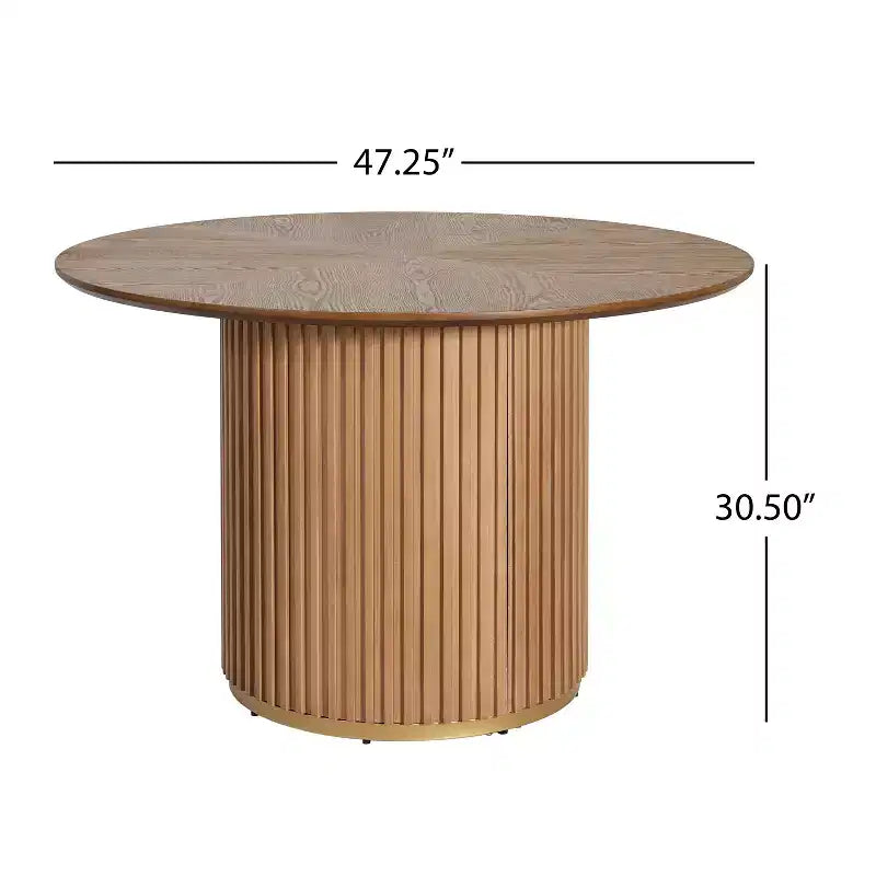 Conjunto de mesa de jantar redonda moderna de 5 peças Christopher Knight Home Shankar com cadeiras estofadas de madeira de seringueira